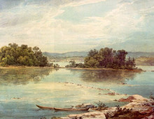 Картина "susquehanna near harrisburg, pennsylvania" художника "бодмер карл"