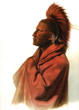 Копия картины "massika-saki indian, wakusasse-musquake indian, plate 3 from volume 1 of &#39;travels in the interior of north america&#39;" художника "бодмер карл"