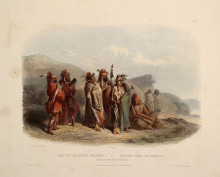 Картина "saukie and fox indians, plate 20 from volume 1 of &#39;travels in the interior of north america&#39;" художника "бодмер карл"