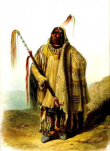 Копия картины "pehriska ruhpa minatarre or big bellied indian" художника "бодмер карл"