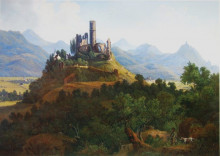 Копия картины "view of the godesburg and the seven mountains" художника "бодмер карл"