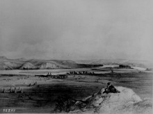 Копия картины "fort pierre and the adjacent prairie" художника "бодмер карл"