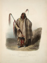 Копия картины "a minatarre or big bellied indian, plate 17 from volume 2 of &#39;travels in the interior of north america&#39;" художника "бодмер карл"
