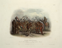 Копия картины "ischoh&#228; kakoschochat&#228; dance of the mandan indians, plate 25 from volume 2 of &#39;travels in the interior of north america&#39;" художника "бодмер карл"