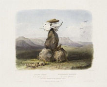 Репродукция картины "magic pile erected by the assiniboin indians, plate 15 from volume 1 of &#39;travels in the interior of north america&#39;" художника "бодмер карл"