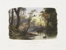 Копия картины "cutoff river, branch of the wabash, plate 8 from volume 1 of &#39;travels in the interior of north america&#39;" художника "бодмер карл"