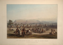 Картина "encampment of the piekann indians, plate 43 from volume 2 of &#39;travels in the interior of north america&#39;" художника "бодмер карл"