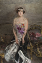 Репродукция картины "madame michelham" художника "болдини джованни"