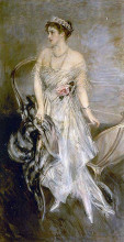 Репродукция картины "mrs. leeds, the later princess anastasia of greece (and denmark)" художника "болдини джованни"