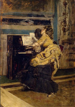 Копия картины "gentleman at the piano" художника "болдини джованни"