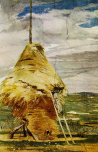 Репродукция картины "haystack" художника "болдини джованни"
