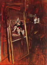 Копия картины "inside the studio of the painter with errazuriz damsel" художника "болдини джованни"