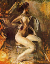 Репродукция картины "nude" художника "болдини джованни"