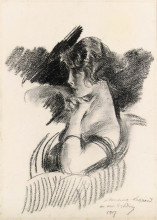 Копия картины "portrait of a girl" художника "болдини джованни"