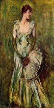 Репродукция картины "portrait of countess de leusse" художника "болдини джованни"