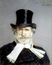 Копия картины "portrait of guiseppe verdi (1813-1901)" художника "болдини джованни"