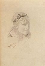 Копия картины "portrait of sarah bernhardt" художника "болдини джованни"