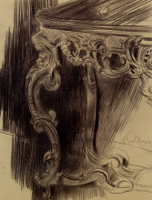 Репродукция картины "study of a table" художника "болдини джованни"