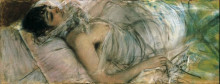 Репродукция картины "the countess de rasty lying" художника "болдини джованни"