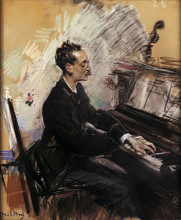 Копия картины "the pianist a. rey colaco" художника "болдини джованни"