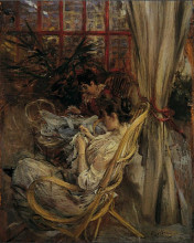 Репродукция картины "two women are sewing" художника "болдини джованни"