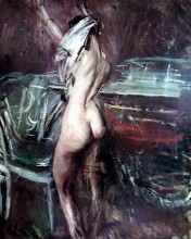 Копия картины "young dark lady" художника "болдини джованни"