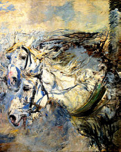Копия картины "two white horses" художника "болдини джованни"