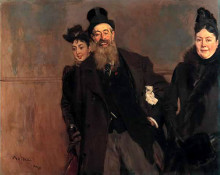 Репродукция картины "john lewis brown with wife and daughter" художника "болдини джованни"