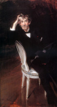 Репродукция картины "portrait of james abbott mcneil whistler (1834-1903)" художника "болдини джованни"
