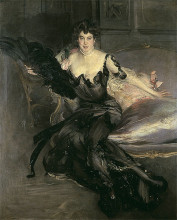 Репродукция картины "portrait of a lady, mrs lionel phillips" художника "болдини джованни"