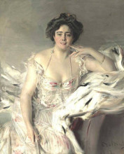 Репродукция картины "portrait of lady nanne schrader" художника "болдини джованни"