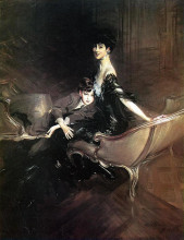 Копия картины "consuelo, duchess of marlborough, with her son ivor spencer-churchill" художника "болдини джованни"