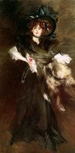 Копия картины "mademoiselle lanthelme" художника "болдини джованни"