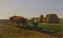 Картина "ploughing scene" художника "бонёр роза"