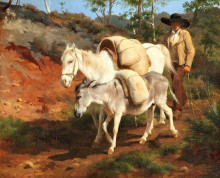 Копия картины "the return from the mill" художника "бонёр роза"