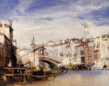 Репродукция картины "the rialto, venice" художника "бонингтон ричард паркс"