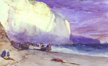 Картина "the undercliff" художника "бонингтон ричард паркс"