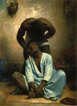 Картина "le barbier negre a suez" художника "бонна леон"