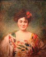 Репродукция картины "portrait de madame dot&#233;zac" художника "бонна леон"