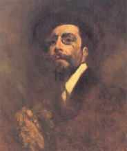 Копия картины "auto-retrato" художника "бордалу пиньейру колумбану"