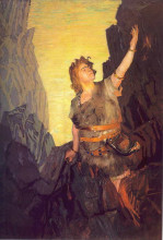 Картина "портрет ивана ершова, в роли зигфрида" художника "борис кустодиев"