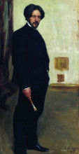 Картина "портрет д.ф. богословского" художника "борис кустодиев"