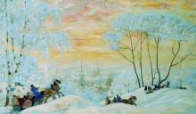 Картина "масленица" художника "борис кустодиев"
