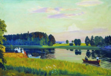 Копия картины "конкола (финляндия)" художника "борис кустодиев"