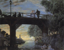 Репродукция картины "мост. астрахань" художника "борис кустодиев"