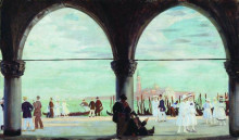 Картина "венеция. воспоминание" художника "борис кустодиев"