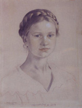 Копия картины "портрет и.б.кустодиевой, дочери художника" художника "борис кустодиев"