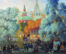 Копия картины "провинция" художника "борис кустодиев"