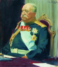 Репродукция картины "портрет графа н.п. игнатьева" художника "борис кустодиев"