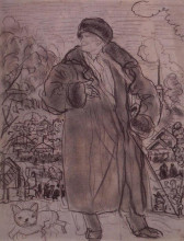 Картина "портрет ф.и. шаляпина" художника "борис кустодиев"